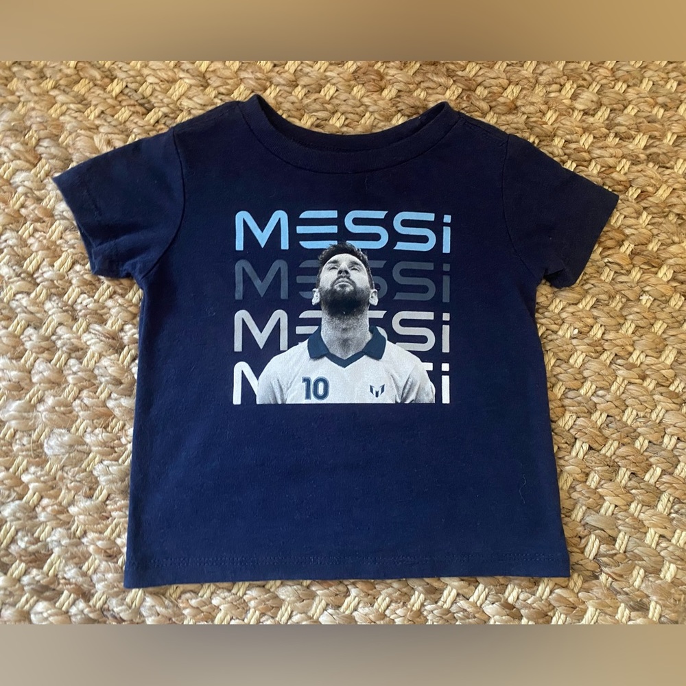 Size 12M-18M Navy Blue Messi Graphic Soccer Tee ⚽️